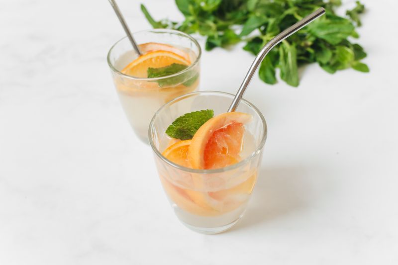 Freshly squeezed lemonade with mint